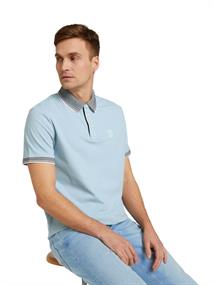 Polo Shirt calm blue white melange