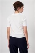 Polo Strickpullover off-white