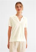 Poloshirt im Leinenlook off white