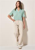 Poloshirt in Leinen-Optik ice sage green