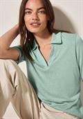 Poloshirt in Leinen-Optik ice sage green