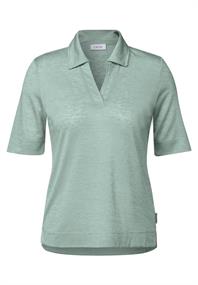 Poloshirt in Leinen-Optik ice sage green