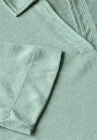 Poloshirt in Leinen-Optik ice sage green