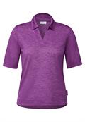 Poloshirt in Leinen-Optik magenta lacquer