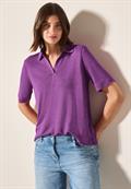 Poloshirt in Leinen-Optik magenta lacquer