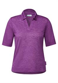Poloshirt in Leinen-Optik magenta lacquer