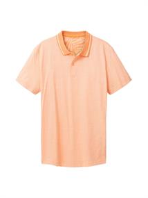 Poloshirt melon orange white stripe