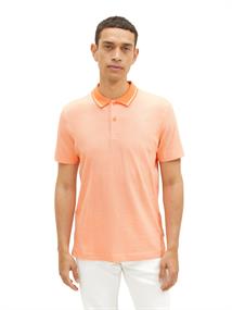 Poloshirt melon orange white stripe