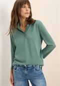Poloshirt mit Knopfdetail jewel green
