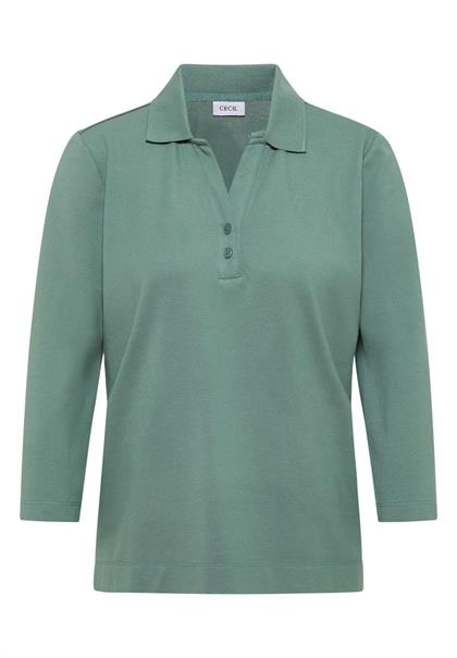 Poloshirt mit Knopfdetail jewel green