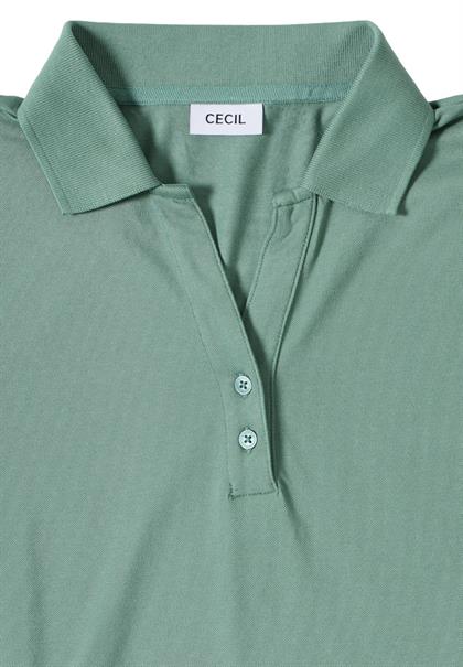 Poloshirt mit Knopfdetail jewel green