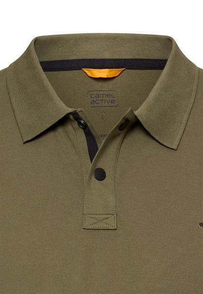 Poloshirt mit Kontrastdetails deep olive