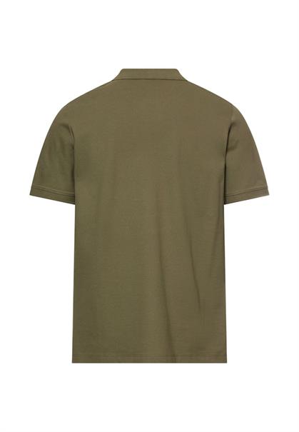 Poloshirt mit Kontrastdetails deep olive
