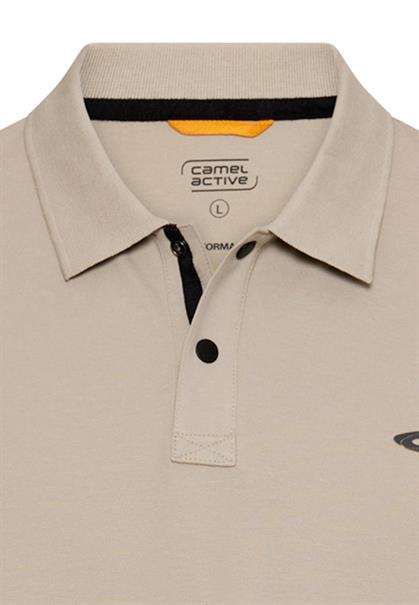 Poloshirt mit Kontrastdetails light beige