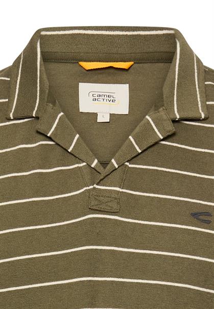 Poloshirt mit kontrastierenden Details deep olive
