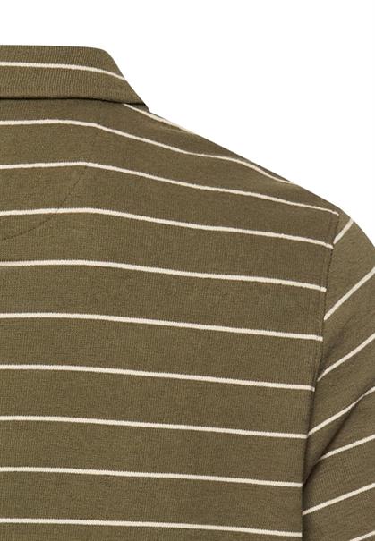 Poloshirt mit kontrastierenden Details deep olive
