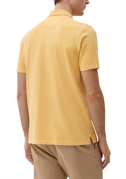 Poloshirt mit Label-Patch gelb
