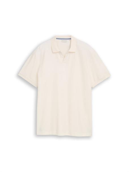 Poloshirt mit Ottoman-Struktur gardenia white