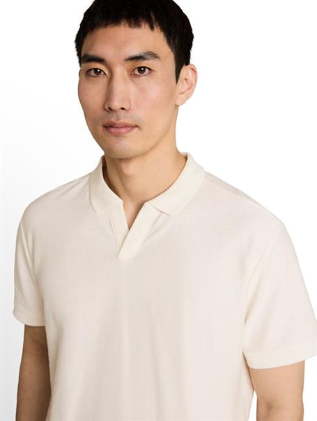 Poloshirt mit Ottoman-Struktur gardenia white