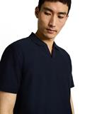 Poloshirt mit Ottoman-Struktur sky captain blue