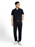 Poloshirt mit Ottoman-Struktur sky captain blue