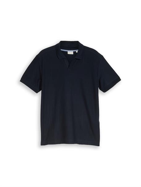 Poloshirt mit Ottoman-Struktur sky captain blue