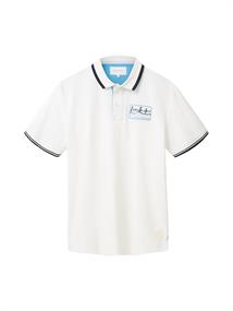 Poloshirt mit Print off white