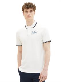 Poloshirt mit Print off white