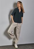 Poloshirt mit Struktur hunter green