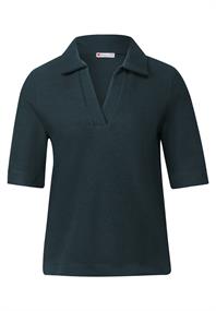 Poloshirt mit Struktur hunter green