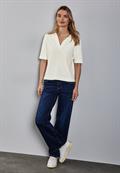 Poloshirt mit Struktur off white