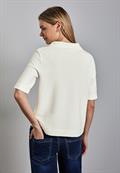Poloshirt mit Struktur off white