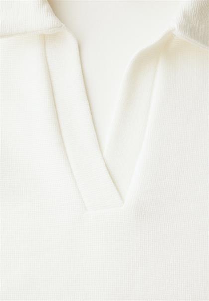 Poloshirt mit Struktur off white
