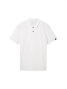 Poloshirt mit Struktur white