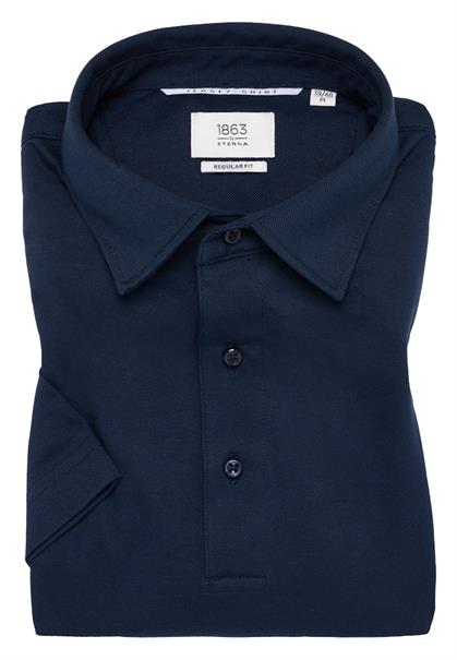 Poloshirt Piquée Kurzarm navy