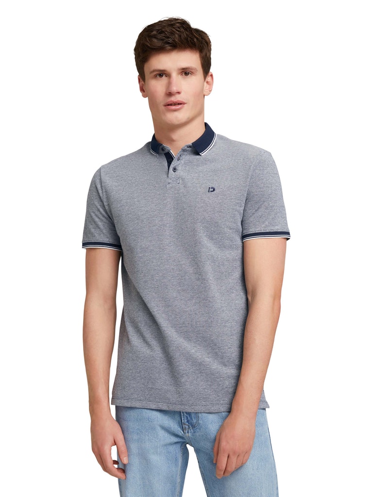 Tom Tailor Denim Herren Polo-Shirt Poloshirt sky captain blue non-solid  bequem online kaufen bei