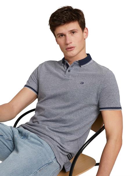 Poloshirt sky captain blue non-solid