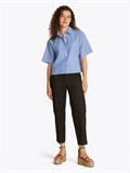 POPLIN BOXY SHORT S/S SHIRT stacking stp- verona blue