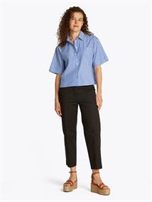 POPLIN BOXY SHORT S/S SHIRT stacking stp- verona blue