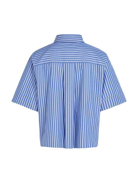 POPLIN BOXY SHORT S/S SHIRT stacking stp- verona blue