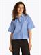 POPLIN BOXY SHORT S/S SHIRT stacking stp- verona blue