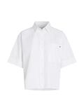 POPLIN BOXY SHORT S/S SHIRT th optic white