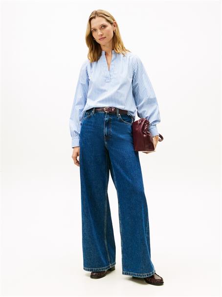 POPLIN V-NK BLOUSE american classic stp clear water