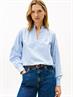 POPLIN V-NK BLOUSE american classic stp clear water