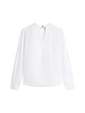 POPLIN V-NK BLOUSE th optic white