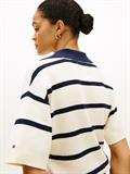 Premium Knit Relaxed Polo Jumper big stp calico-dark n navy