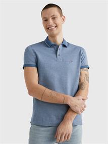 PRETWIST MOULINE TIPPED POLO blue