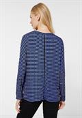 Print Bluse in Viskose dazzling blue