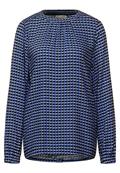 Print Bluse in Viskose dazzling blue