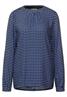 Print Bluse in Viskose dazzling blue